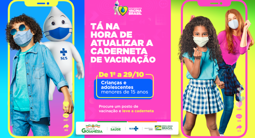 Atualização da Caderneta de Vacinação para Crianças e Adolescentes menores de 15 Anos