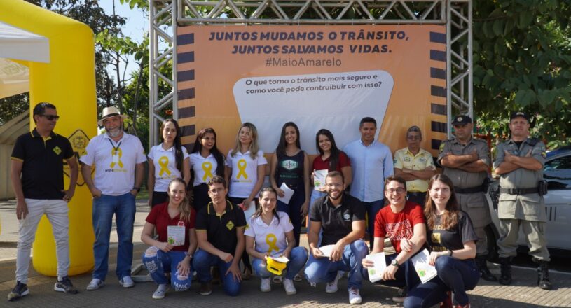 Prefeitura de Goianésia realiza programa de conscientização Maio Amarelo pelas ruas da cidade
